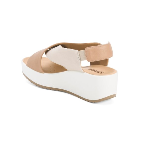 IGI&CO White Multi Made In Italy Leather Flatform Sandals With Buckle - Picture 2 of 2